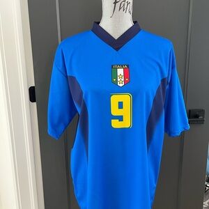 Italy Soccer Jersey #9 Luca Toni